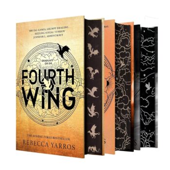 Empyrean Series by Rebecca Yarros – 3-Book Deluxe Hardcover Collection Set (Fourth Wing, Iron Flame & Onyx Storm) with Sprayed Edges